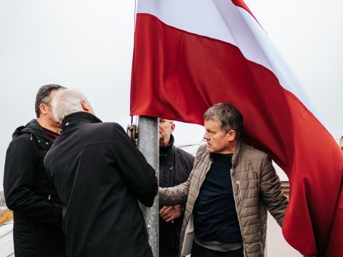 Latvijas karoga pacelšana 2023.gada 22.oktobrī