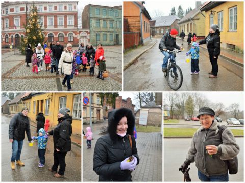 Mazie cēsnieki apdāvina pilsētniekus