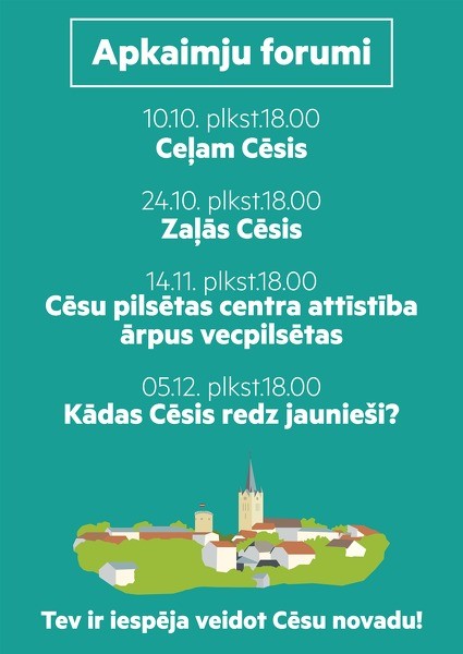 Aizvadīts pirmais apkaimes forums "Ceļam Cēsis"