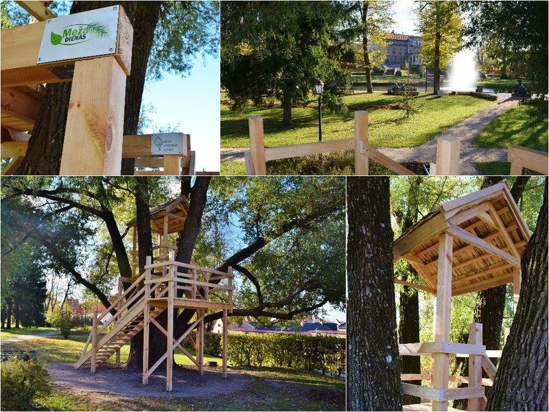 Atjaunota rotaļu mājiņa Maija parkā