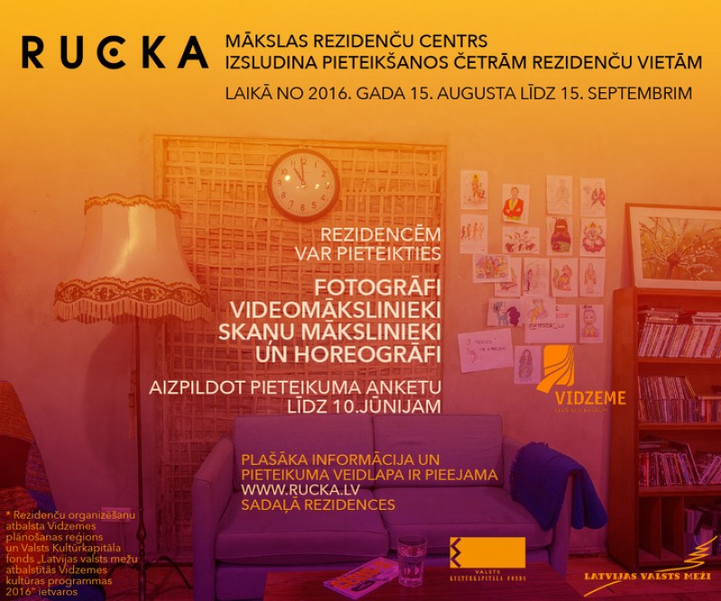 Rucka izsludina pieteikšanos četrām rezidenču vietām