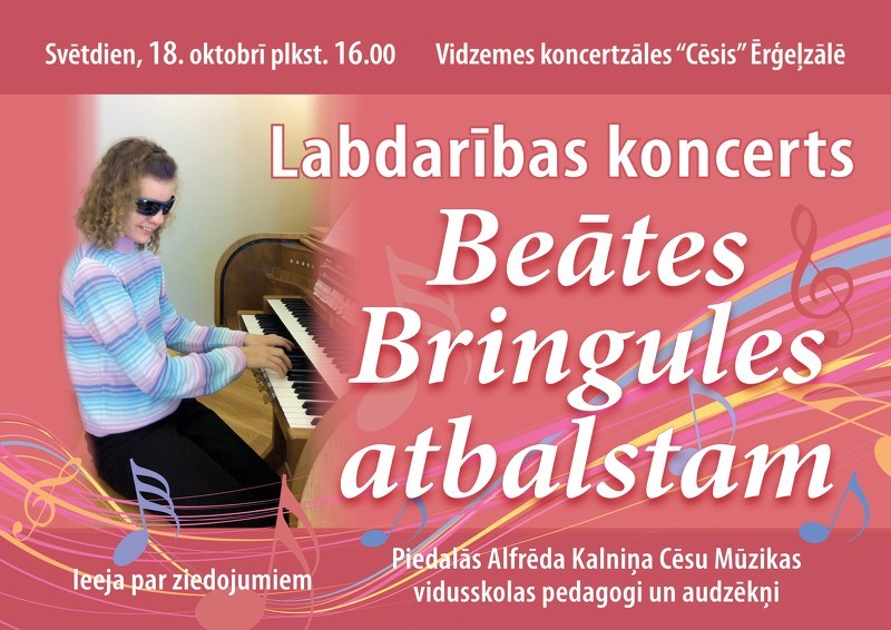 Labdarības koncerts Beātes Bringules atbalstam