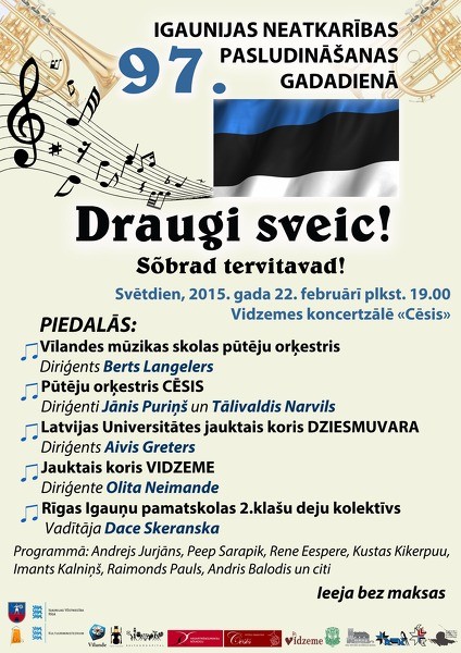 Igaunijas valsts svētku koncerts Cēsīs