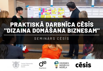 Praktiskā darbnīca Cēsīs "Dizaina domāšana biznesam"