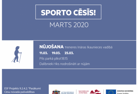 "Sporto Cēsīs" nodarbības martā