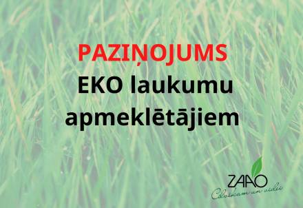 Paziņojums EKO laukumu apmeklētājiem