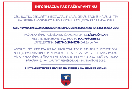 Iespējams pieteikties paškarantīnas izmitināšanas palīdzībai
