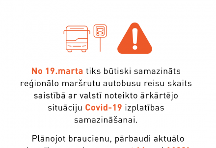 No 19.marta tiek samazināts starppilsētu autobusu reisu skaits