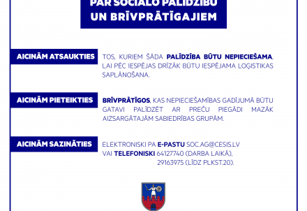 Aicinām pieteikties: brīvprātīgos preču sagādei un palīdzības saņēmējus