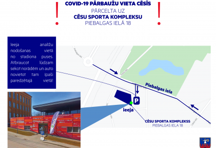 LABOTS! Vīrusa prevencijas nodrošināšanai Cēsīs izvieto Covid-19 pārbaužu punktu