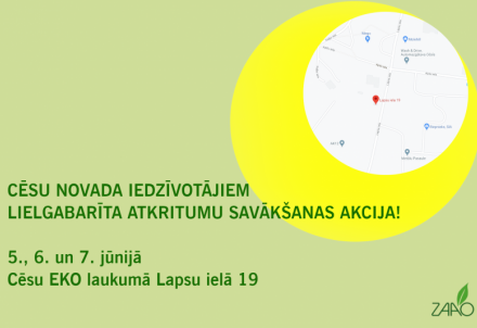 Cēsu novadā notiks lielgabarīta atkritumu savākšanas akcija