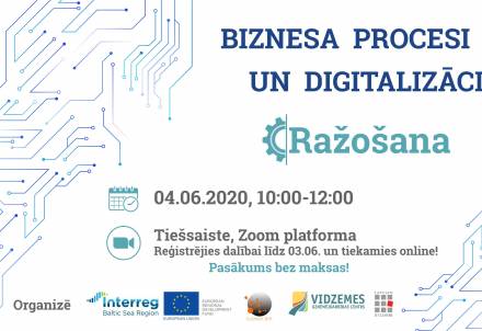 Uzņēmēji aicnāti piedalīties seminārā “Biznesa procesi un digitalizācija: ražošana"