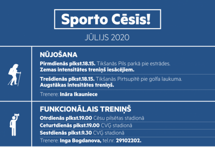 Sporta nodarbības jūlijā