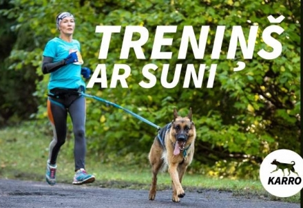 Augustā norisināsies bezmaksas koptreniņi kanikrosā jeb skriešanā ar suni