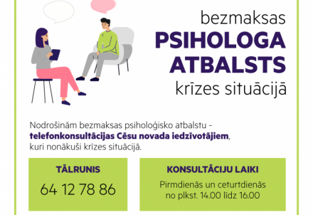 Bezmaksas psihologa atbalsts