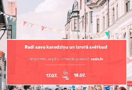 Izrotā Cēsis svētkos – uzšuj savu svētku karodziņu!