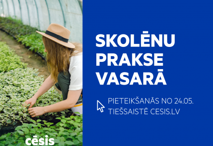 [Pārtraukts] No 24.maija tiešsaistē varēs pieteikties skolēnu praksei vasarā