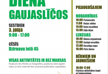 Veselības dienā Cēsīs varēs piedalīties bez Covid-19 testa