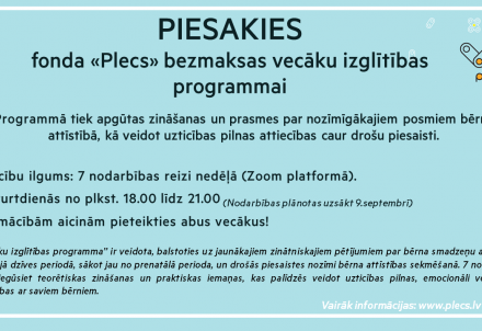 Bezmaksas izglītības programma Cēsu un Vaives pagasta vecākiem