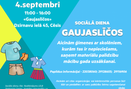 Materiāla palīdzība mācību gada uzsākšanai