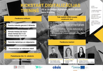 Cēsu Digitālais centrs piedāvā treniņu uzņēmuma konkurētspējas uzlabošanai