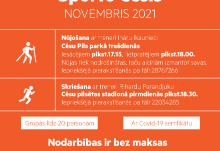 Sporta nodarbības novembrī