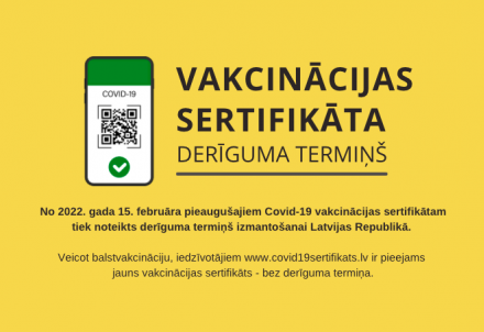 Pamatinformācija par Covid-19 sertifikāta derīguma termiņu