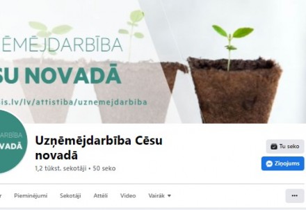 Ir atjaunota uzņēmējdarbības platforma sociālo mediju vietnē Facebook “Uzņēmēji  Cēsu novadā".