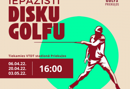 Bezmaksas nodarbības “Iepazīsti disku golfu"