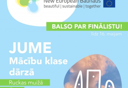 Aicinām balsot par Jaunā Eiropas Bauhaus konkursa finālisti Cēsu "Jumi"