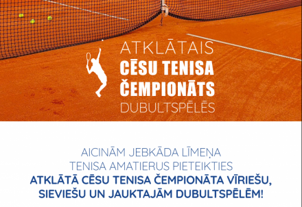 Pieteikšanās atklātā Cēsu tenisa čempionāta dubultspēlēm