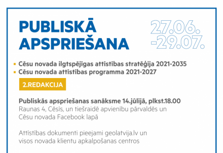 Publiskā apspriešana par novada attīstības dokumentiem