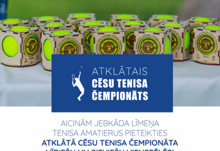 Atklāta reģistrācija 2.atklātajam Cēsu tenisa čempionātam