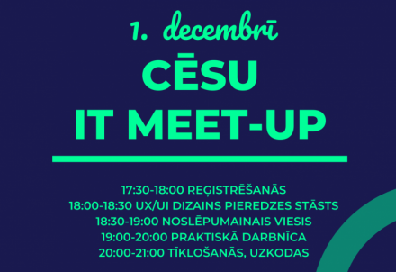 RTU Cēsu filiālē norisināsies IT Meet up tīklošanās pasākums