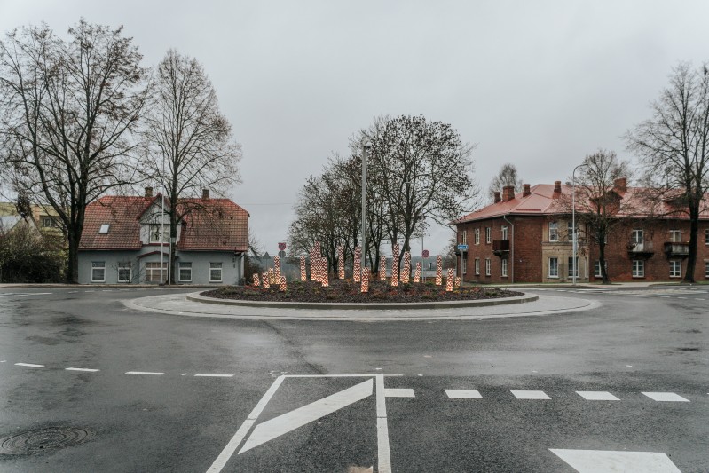 Atklāts rotācijas aplis Valmieras un Dzintara ielas krustojumā