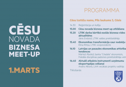 Norisināsies Cēsu novada biznesa meet-up