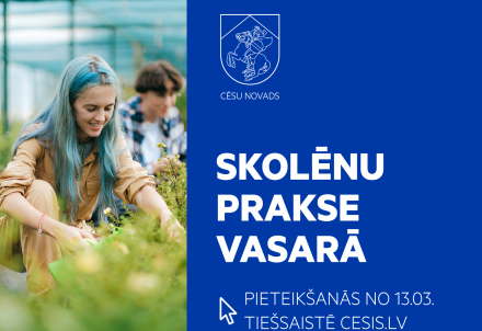 Skolēnu vasaras darbiem varēs pieteikties no 13.marta