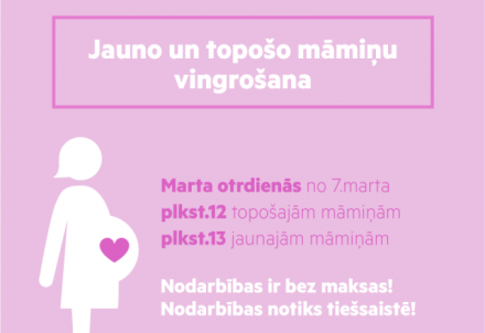 Bezmaksas nodarbības jaunajām un topošajām māmiņām martā