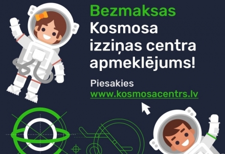 Atvērta pieteikšanās uz bezmaksas Kosmosa izziņas centra apmeklējumiem skolām