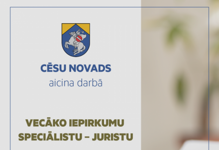 Pašvaldība aicina darbā vecāko iepirkumu speciālistu - juristu