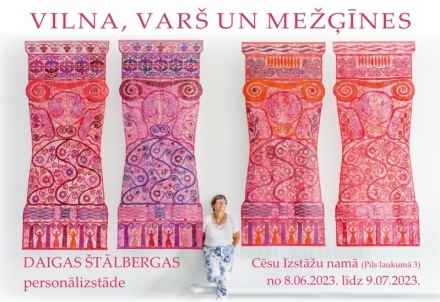 Tekstilmākslinieces Daigas Štālbergas personālizstāde "Vilna, varš un mežģīnes"