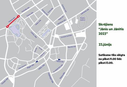 Satiksmes ierobežojumi skrējiena "Jānis un Jānītis 2023" laikā