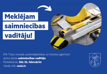 Uzņēmējdarbības un tūrisma aģentūra aicina darbā saimniecības vadītāju