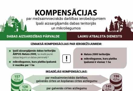 Piesakies ikgadējai kompensācijaipar mežsaimnieciskās darbības ierobežojumiem īpaši aizsargājamās dabas teritorijās un mikroliegumos