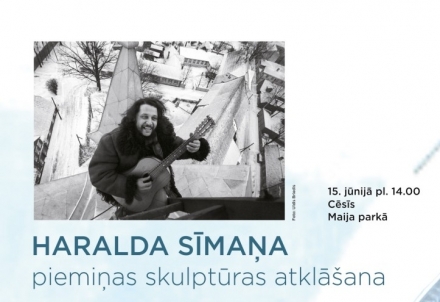 Nākamnedēļ Cēsīs ar koncertu atklās piemiņas skulptūru Haraldam Sīmanim