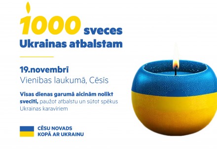 1000 svecītes Ukrainas atbalstam