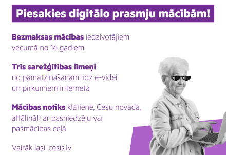 Piesakies vai piesaki līdzcilvēku digitālo pamatprasmju mācībām!
