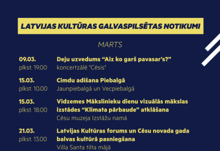 Latvijas kultūras galvaspilsētas marts – deja, mūzika, māksla un kultūras forums