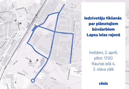 Aicinām iedzīvotājus uz sanāksmi par plānotajiem vērienīgajiem būvdarbiem Lapsu ielas rajonā