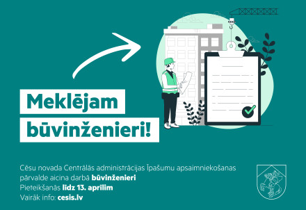 Aicinām darbā būvinženieri